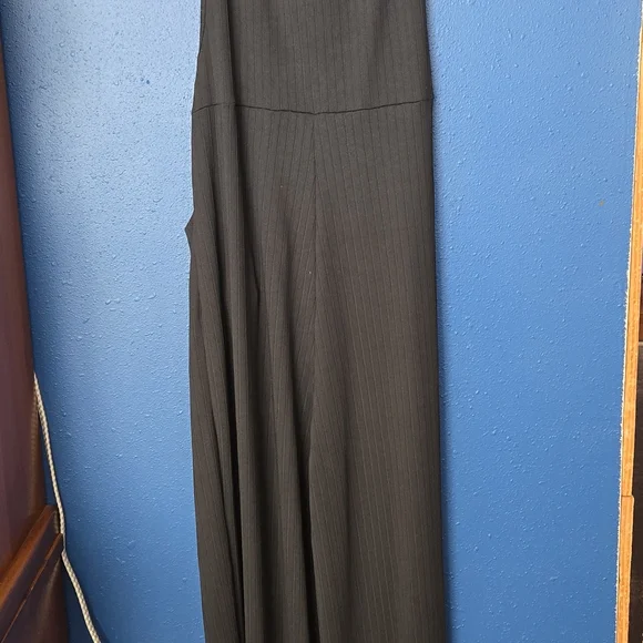 Women’s Black Pinstripe Pinafore Jumpsuit - Picture 5 of 5